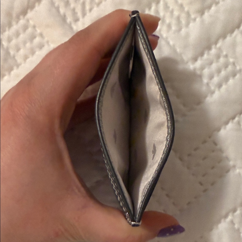 kate spade glitter card case in silver sparkle - Picture 4 of 4